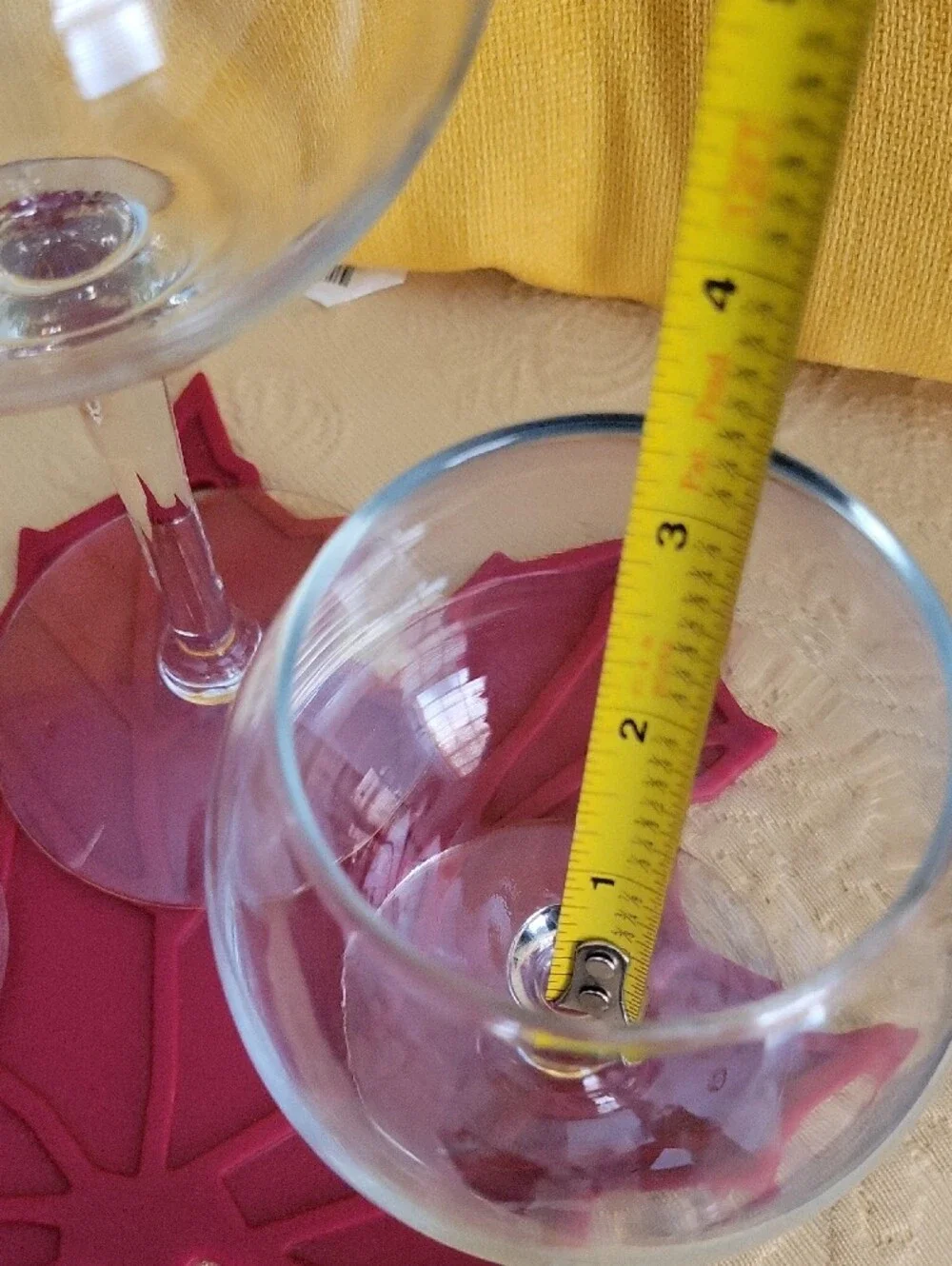 Clear Glass Wine and Brandy Glasses - Set of 3